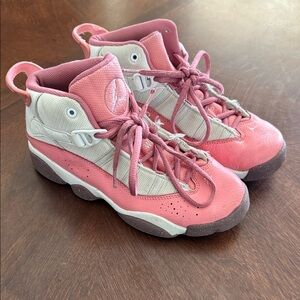 Jordan Kids Pink and Cream Sneakers